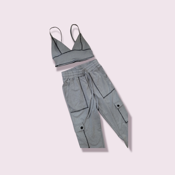 Gray Bralette & Matching Pants Set ⭐ - Picture 2 of 2